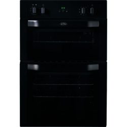 Belling BI90MF Built-in Electric Multifunction Double Oven in Black